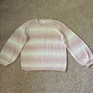 LC Lauren Conrad Blush and Cream Sweater